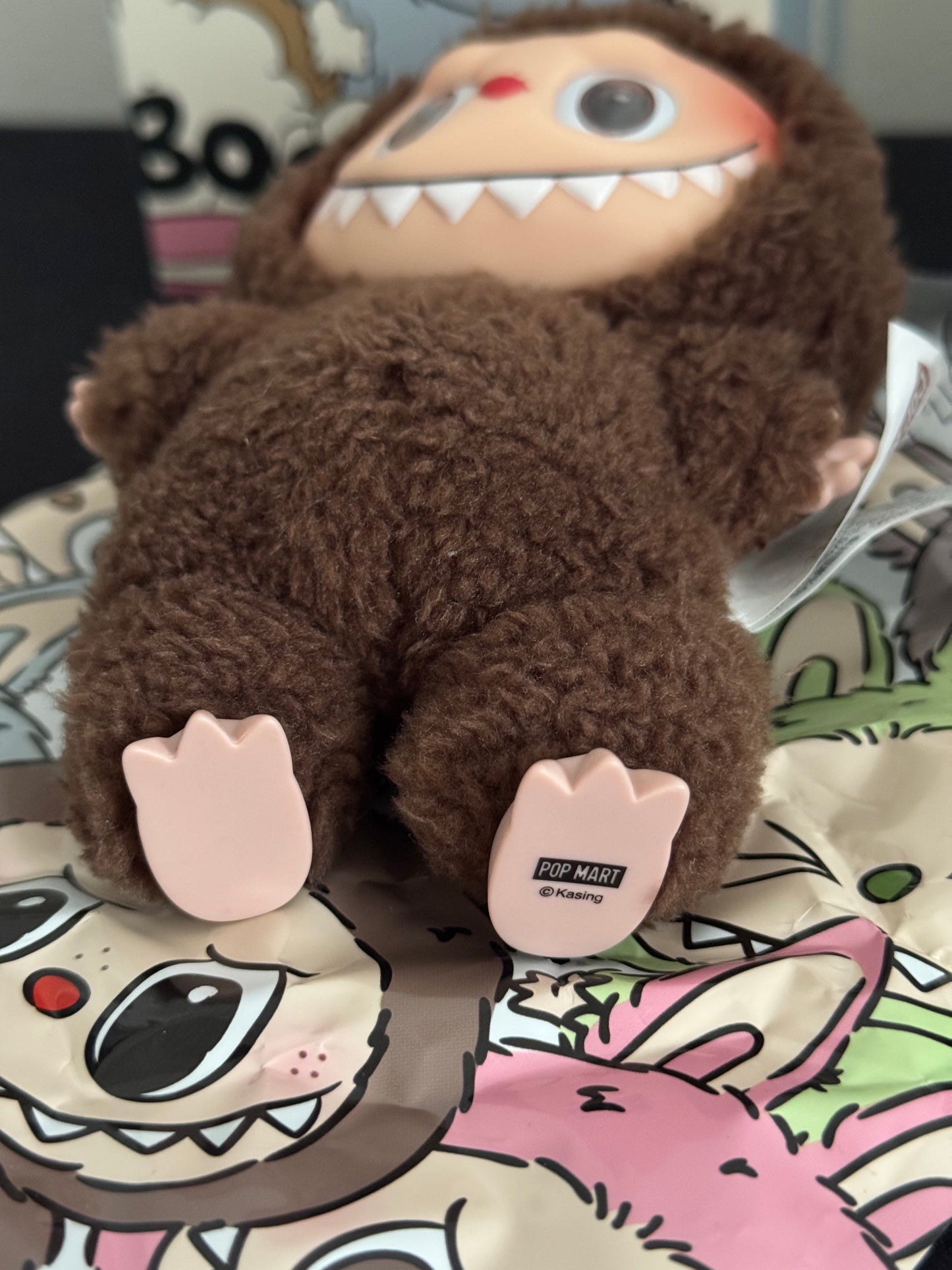 Pop Mart Labubu The Monsters Tasty Macarons 'Chestnut Cocoa' Vinyl Plush Pendant