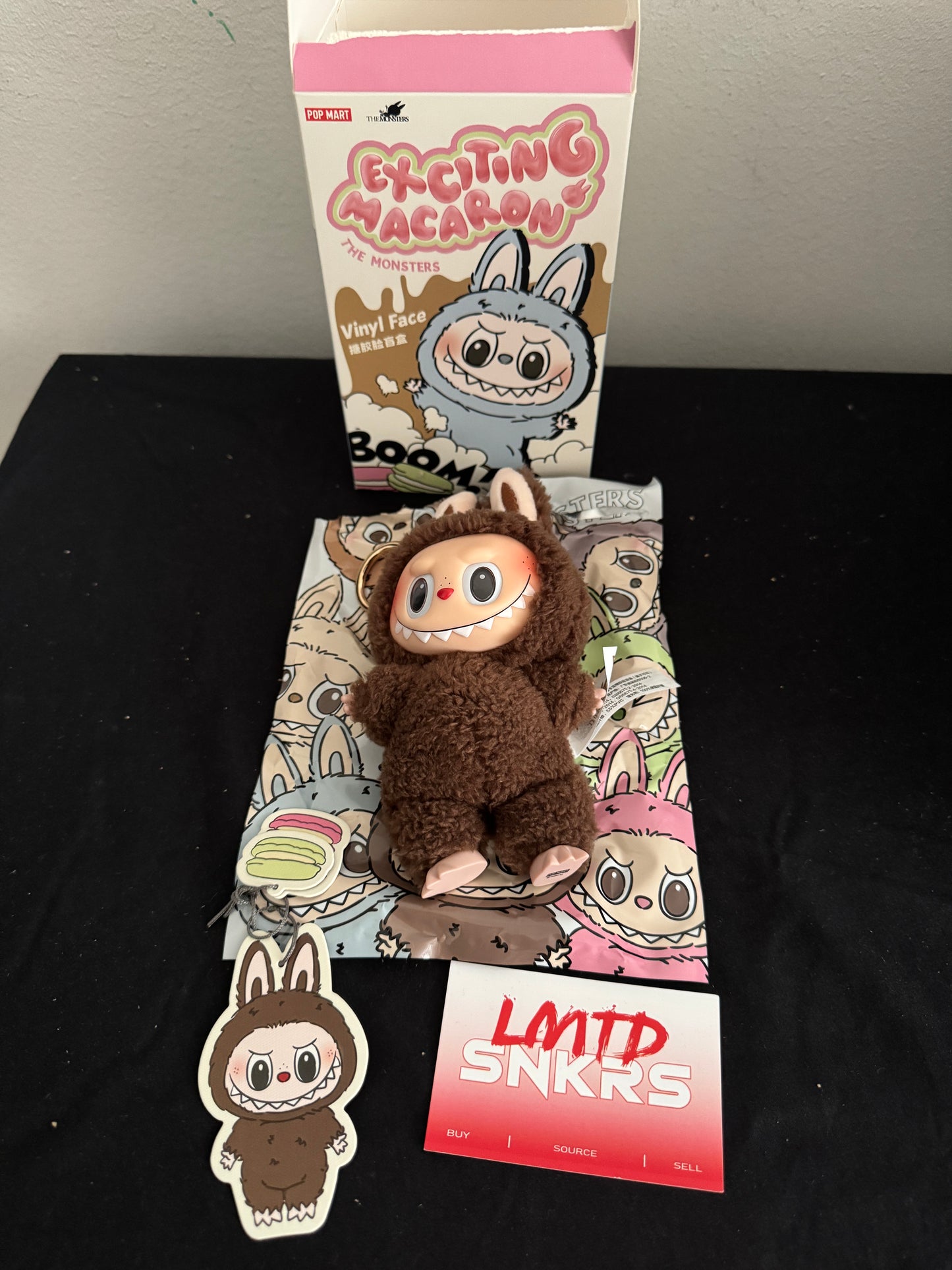 Pop Mart Labubu The Monsters Tasty Macarons 'Chestnut Cocoa' Vinyl Plush Pendant
