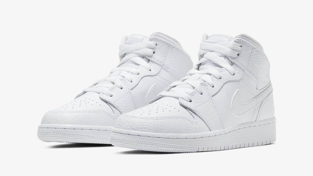 Jordan 1 Mid 'Triple White' (2020)