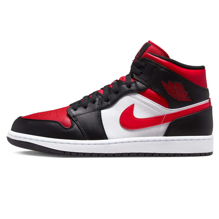 Jordan 1 Mid 'Black Fire Red'