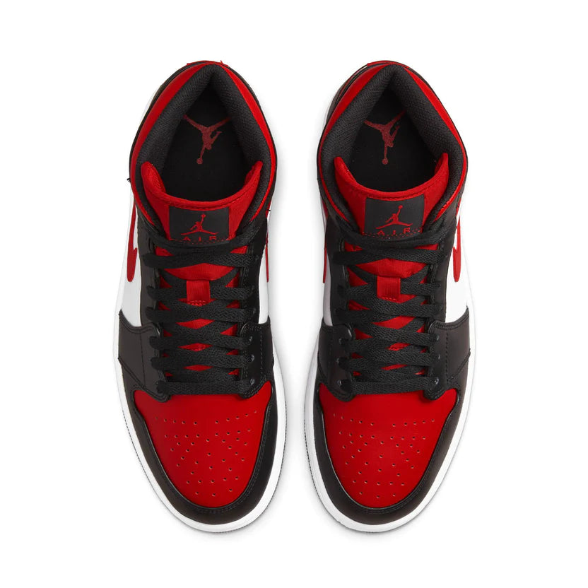 Jordan 1 Mid 'Black Fire Red'