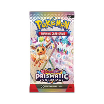 Pokémon TCG: Scarlet & Violet — Prismatic Evolutions Paquete de mejora (Paquete individual)