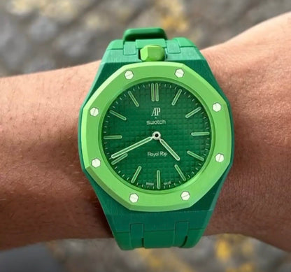 Correa de caucho y caja para Swatch x Audemars Piguet Royal Pop