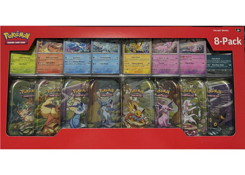 Pokémon Evoluciones Prismáticas Mini Latas Paquete de 8 (Exclusivo de Costco) - 2025