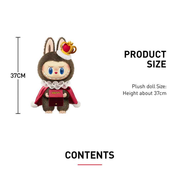 Pop Mart Labubu The Monsters Let's Checkmate Series Muñeco de Vinilo de Peluche (REY)