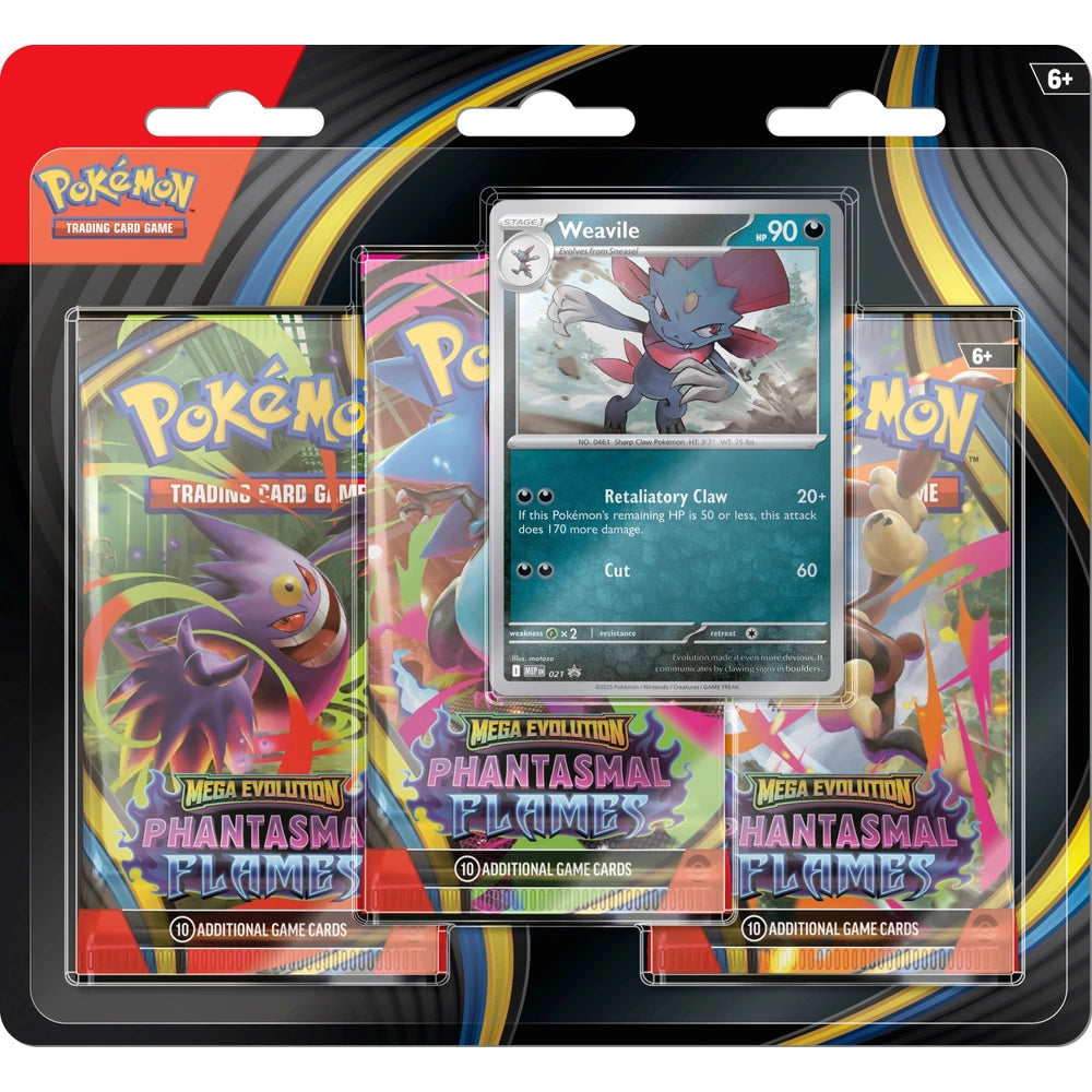 Pokémon TCG: Mega Evolution - Phantasmal Flames Booster (3 Packs Blister)