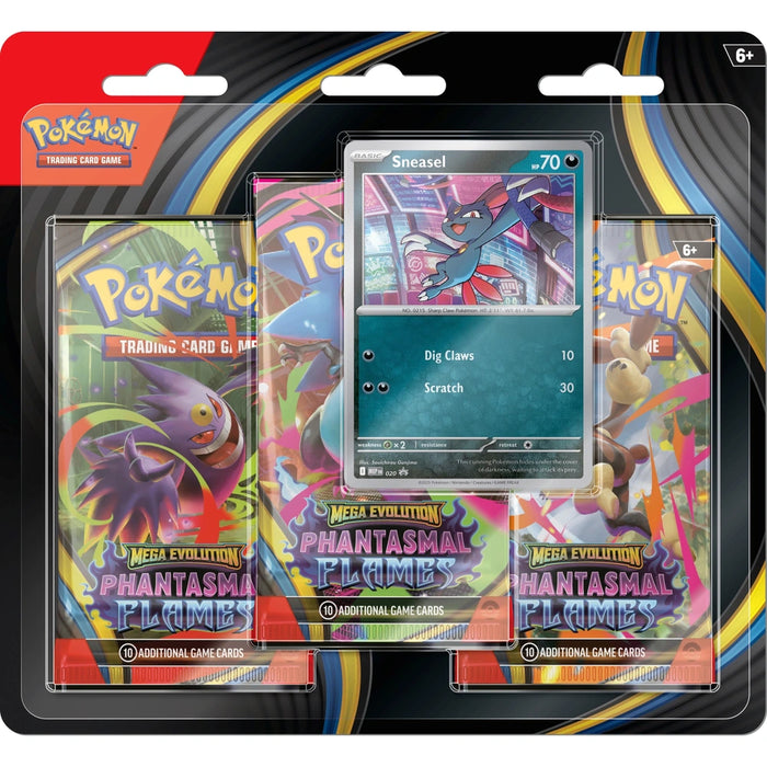 Pokémon TCG: Mega Evolución - Llamas Fantasmales Blíster de 3 Paquetes