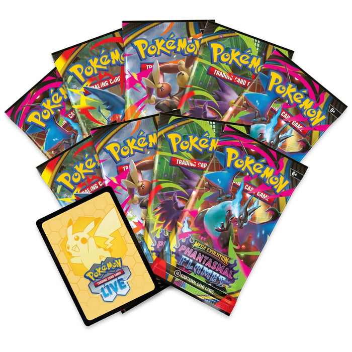 Pokémon JCC: Mega Evolución - Llamas Fantasmales - Caja de Entrenador Élite