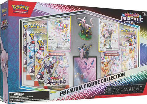 JCC Pokémon: Escarlata y Púrpura - Evoluciones Prismáticas - Colección Premium con Figura