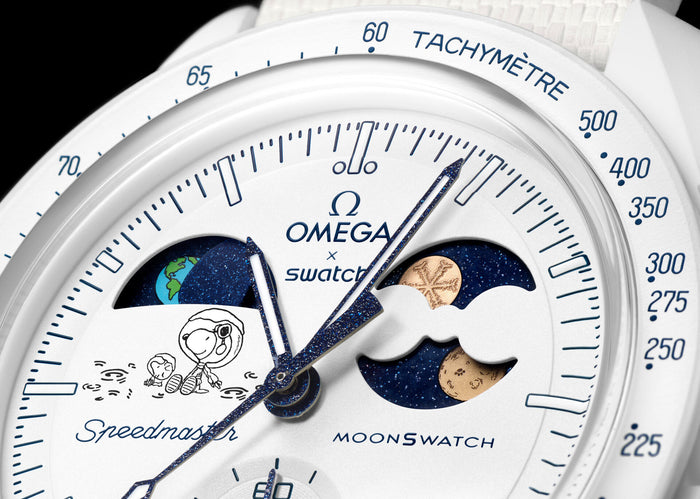Swatch x Omega Bioceramic Moonswatch Mission to Earthphase – Moonshine Gold (SO33W701L) - 'LUNA FRÍA'