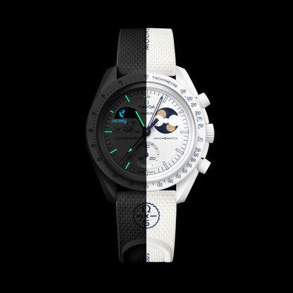 Swatch x Omega Bioceramic Moonswatch Mission to Earthphase – Moonshine Gold (SO33W701L) - 'LUNA FRÍA'