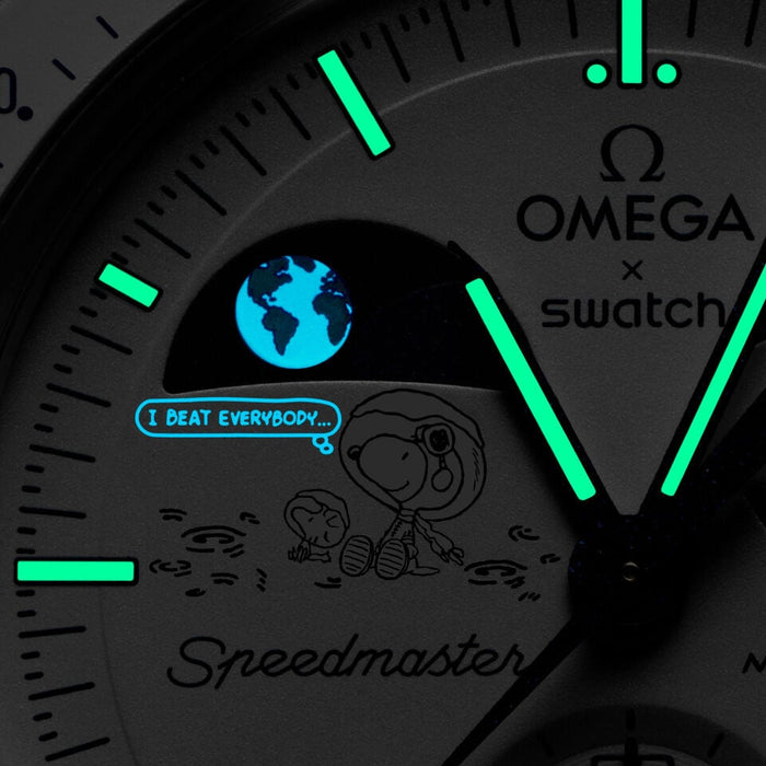 Swatch x Omega Bioceramic Moonswatch Mission to Earthphase – Moonshine Gold (SO33W701L) - 'LUNA FRÍA'