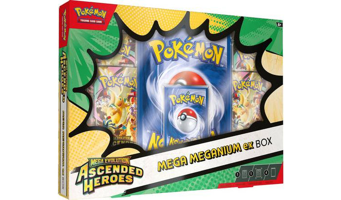 Pokémon JCC: Mega Evolución - Héroes Ascendidos Caja de Mega Meganium Ex