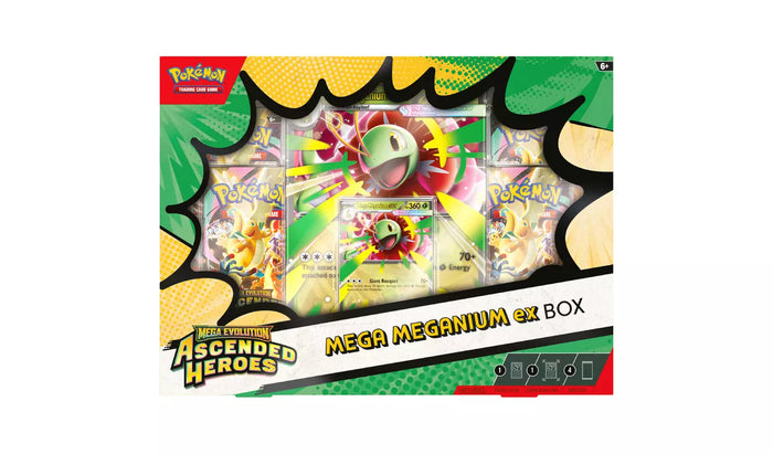 Pokémon JCC: Mega Evolución - Héroes Ascendidos Caja de Mega Meganium Ex