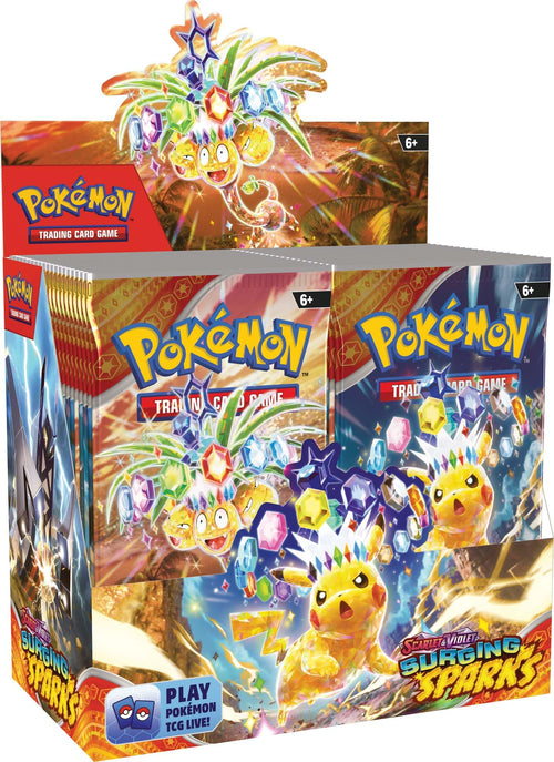 Pokémon TCG: Escarlata y Púrpura Chispas Sobrecargadas Caja de Sobres (36 paquetes)