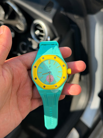 Correa de caucho y caja para Swatch x Audemars Piguet Royal Pop