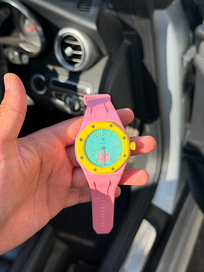 Correa de caucho y caja para Swatch x Audemars Piguet Royal Pop