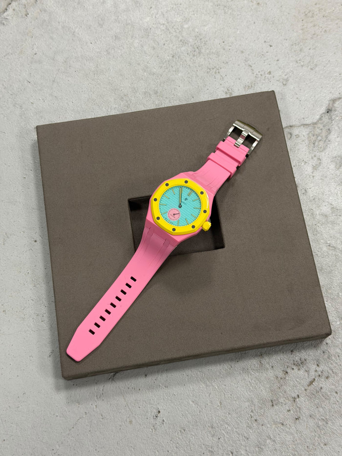 Pink & Yellow Royal Pop Wrist Strap & Case – Swatch x AP