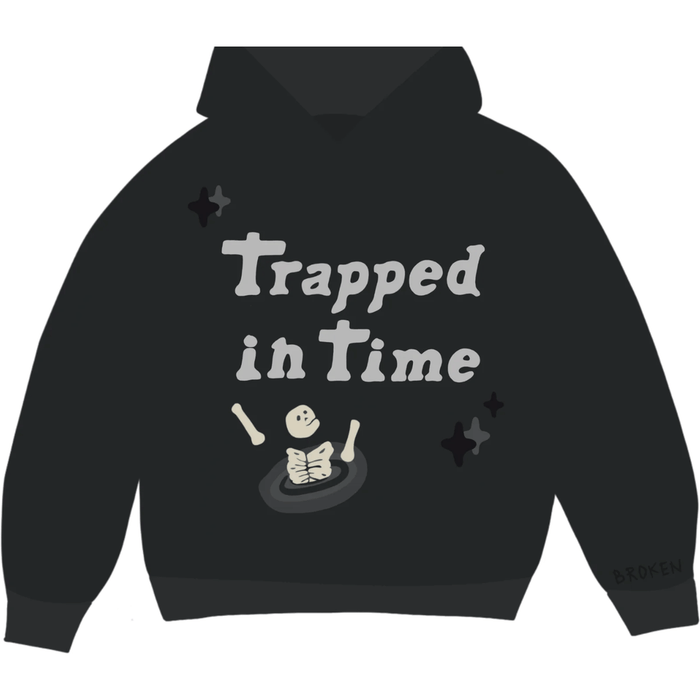 Sudadera con Capucha Broken Planet Market Trapped in Time - Negro Ceniza