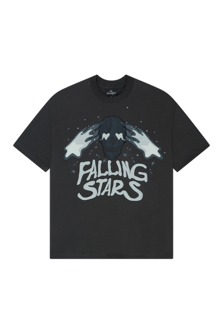 Broken Planet Market Falling Stars T-Shirt - Soot Black