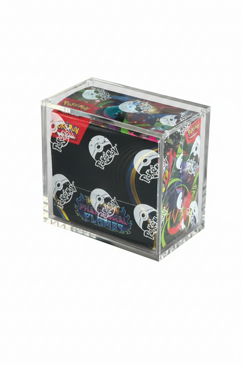 Vitrina de acrílico para caja de sobres de Pokémon