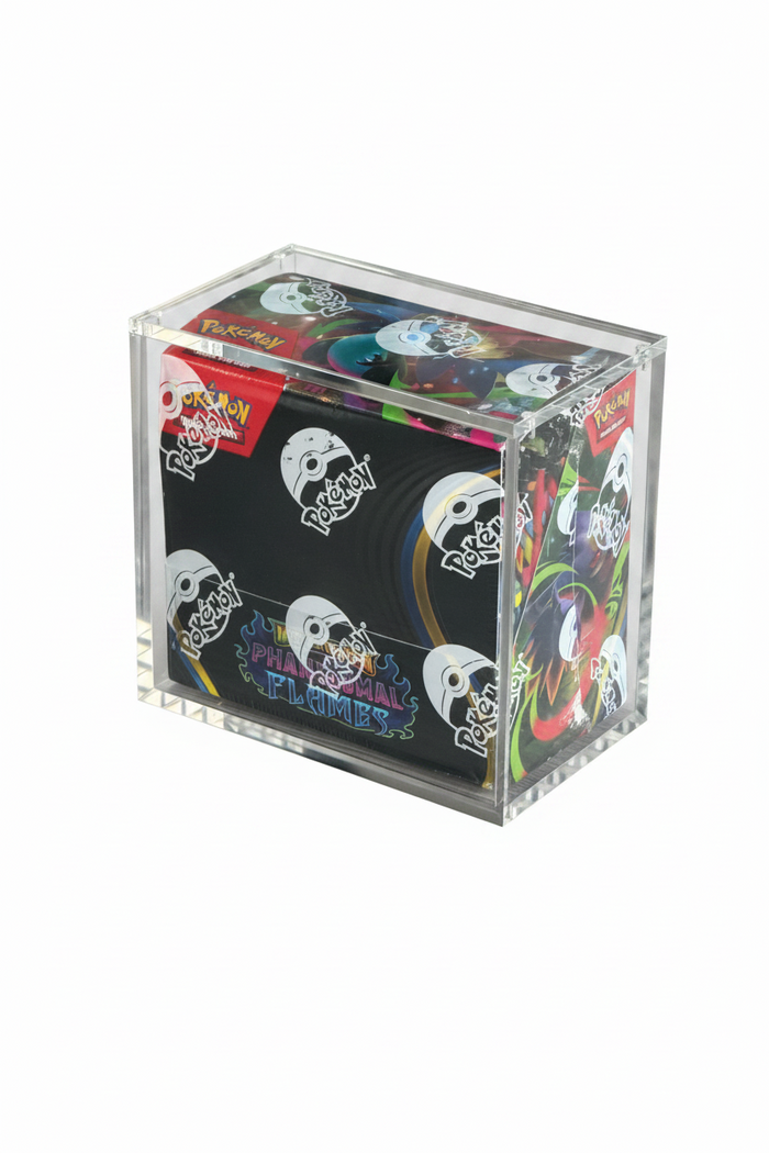 Vitrina de acrílico para caja de sobres de Pokémon