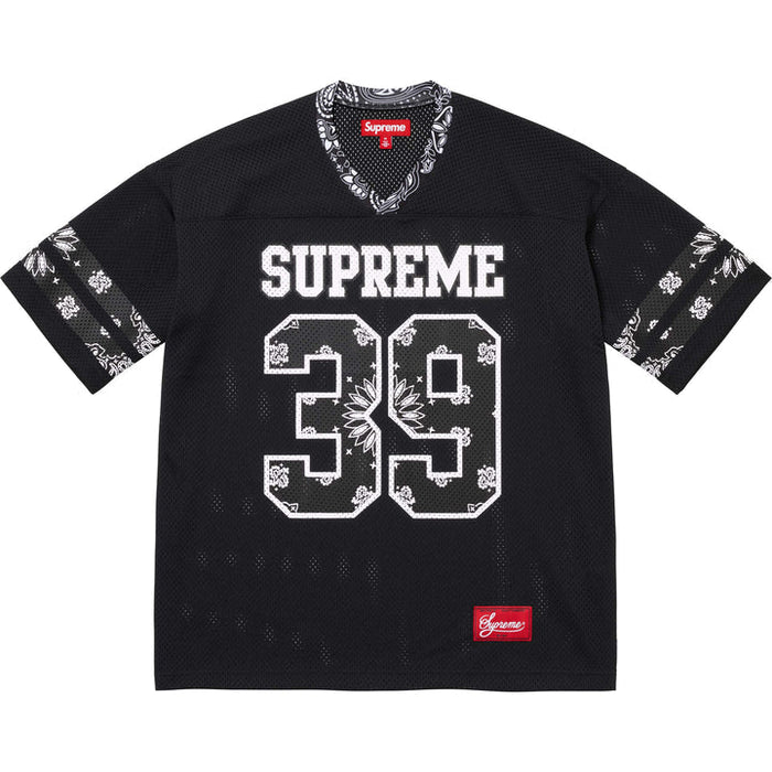 Camiseta de Fútbol Supreme Bandana Negra/Blanca