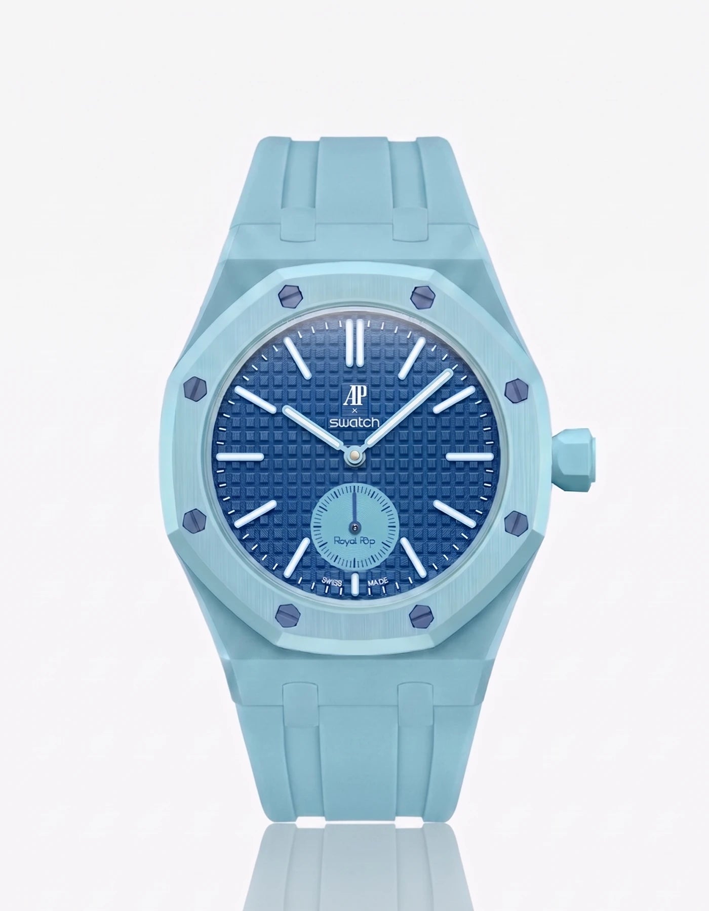 Correa de caucho y caja para Swatch x Audemars Piguet Royal Pop