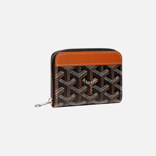 Goyard Matignon Black Tan Mini Wallet