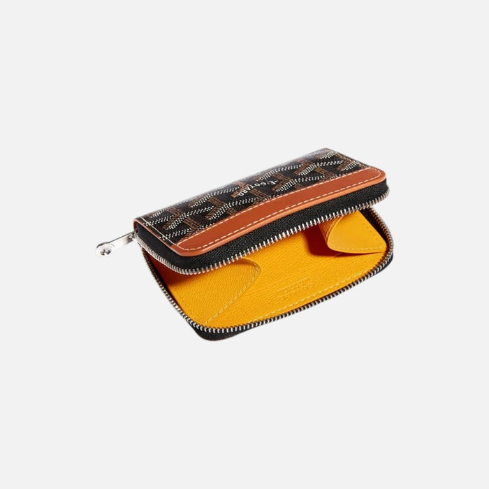 Goyard Matignon Black Tan Mini Wallet
