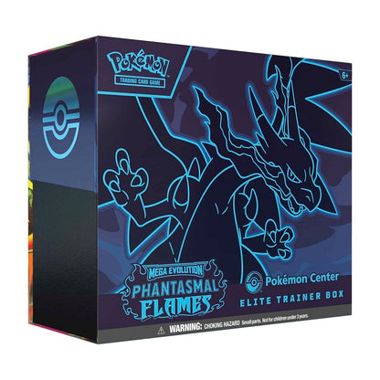 Pokémon TCG: Megaevolución - Llamas Fantasmales - Caja de Entrenador Élite del Centro Pokémon