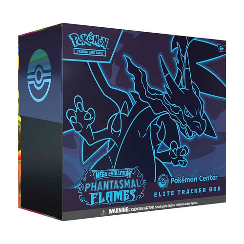 Pokémon TCG: Megaevolución - Llamas Fantasmales - Caja de Entrenador Élite del Centro Pokémon