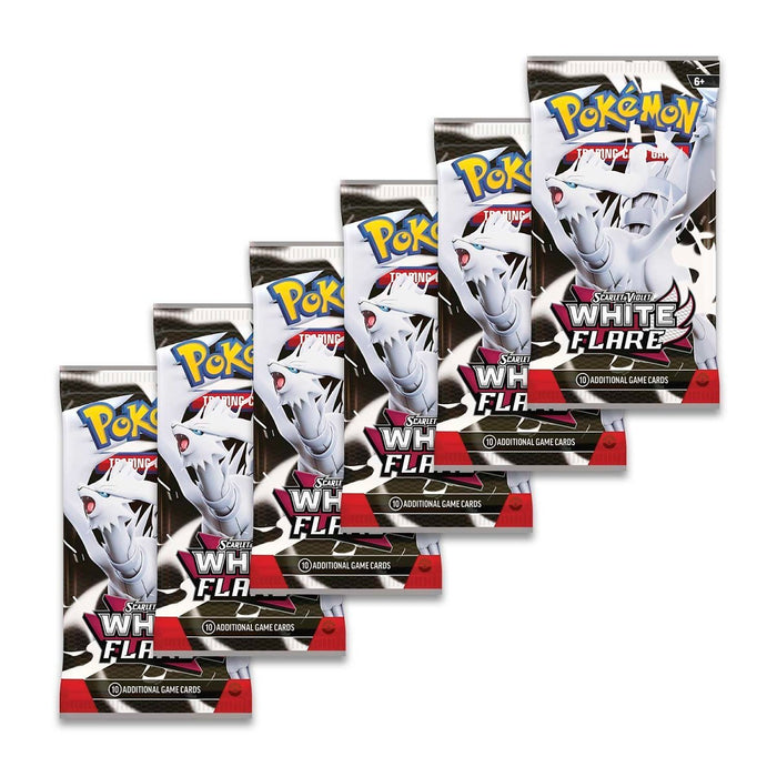 Pokémon TCG: Escarlata y Púrpura — Lote de Mejora Llama Blanca (6 Sobres)
