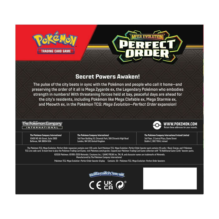 Pokémon TCG: Mega Evolution - Perfect Order Caja expositora de sobres (36 unidades)