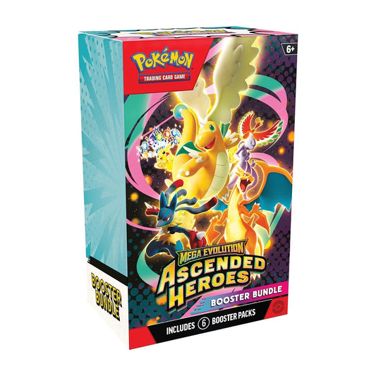 Pokémon TCG: Mega Evolution — Ascended Heroes Booster Bundle (6 Packs)