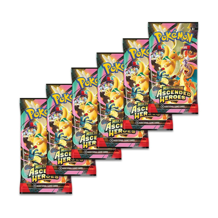 Pokémon TCG: Megaevolución — Héroes Ascendidos Lote de Mejora (6 Paquetes)
