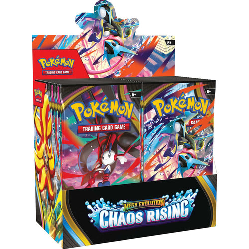 Pokémon TCG: Mega Evolución — Caja Expositora de Sobres Ascenso del Caos (36 Paquetes)