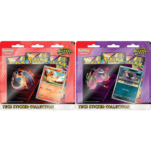Pokémon JCC: Mega Evolución—Colección de pegatinas tecnológicas de héroes ascendidos