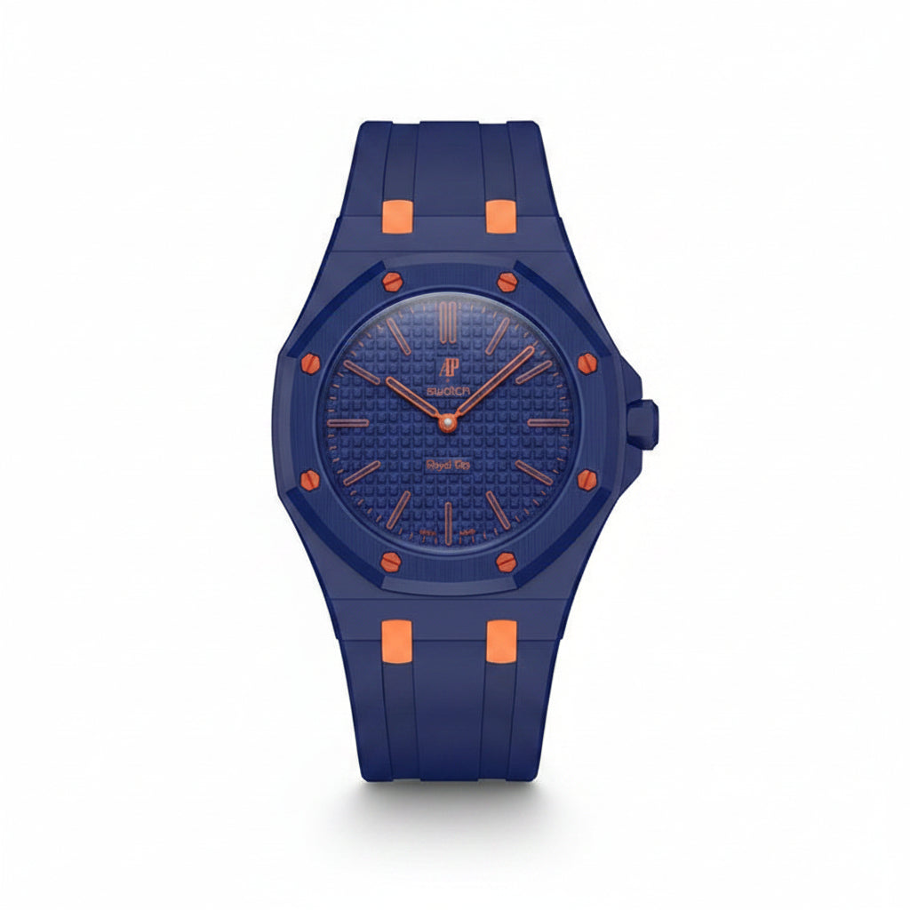 Correa de caucho y caja para Swatch x Audemars Piguet Royal Pop