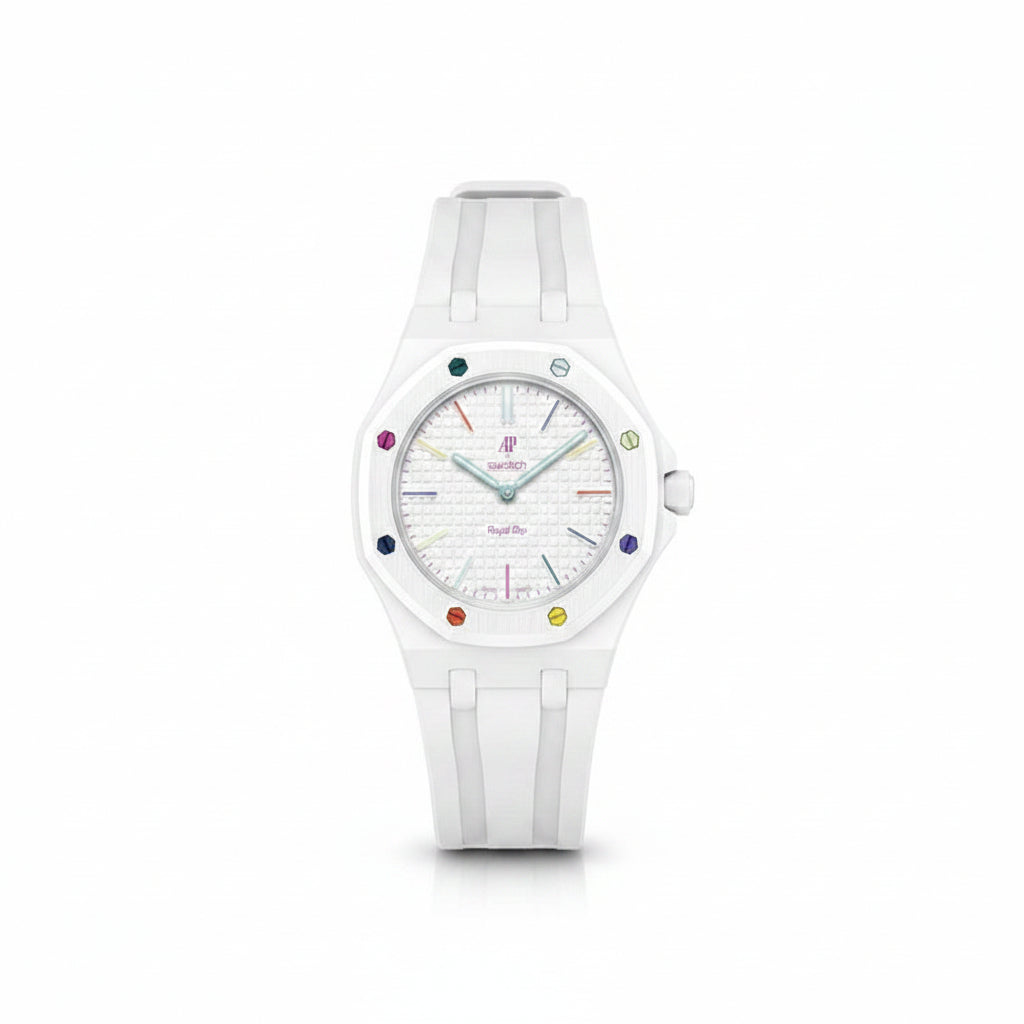 Correa de caucho y caja para Swatch x Audemars Piguet Royal Pop