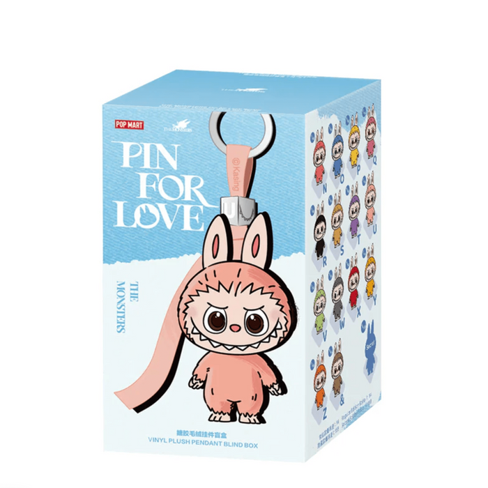 Pop Mart Labubu The Monsters 'Pin for Love' Series Colgante de Peluche de Vinilo Caja Ciega (N-Z)