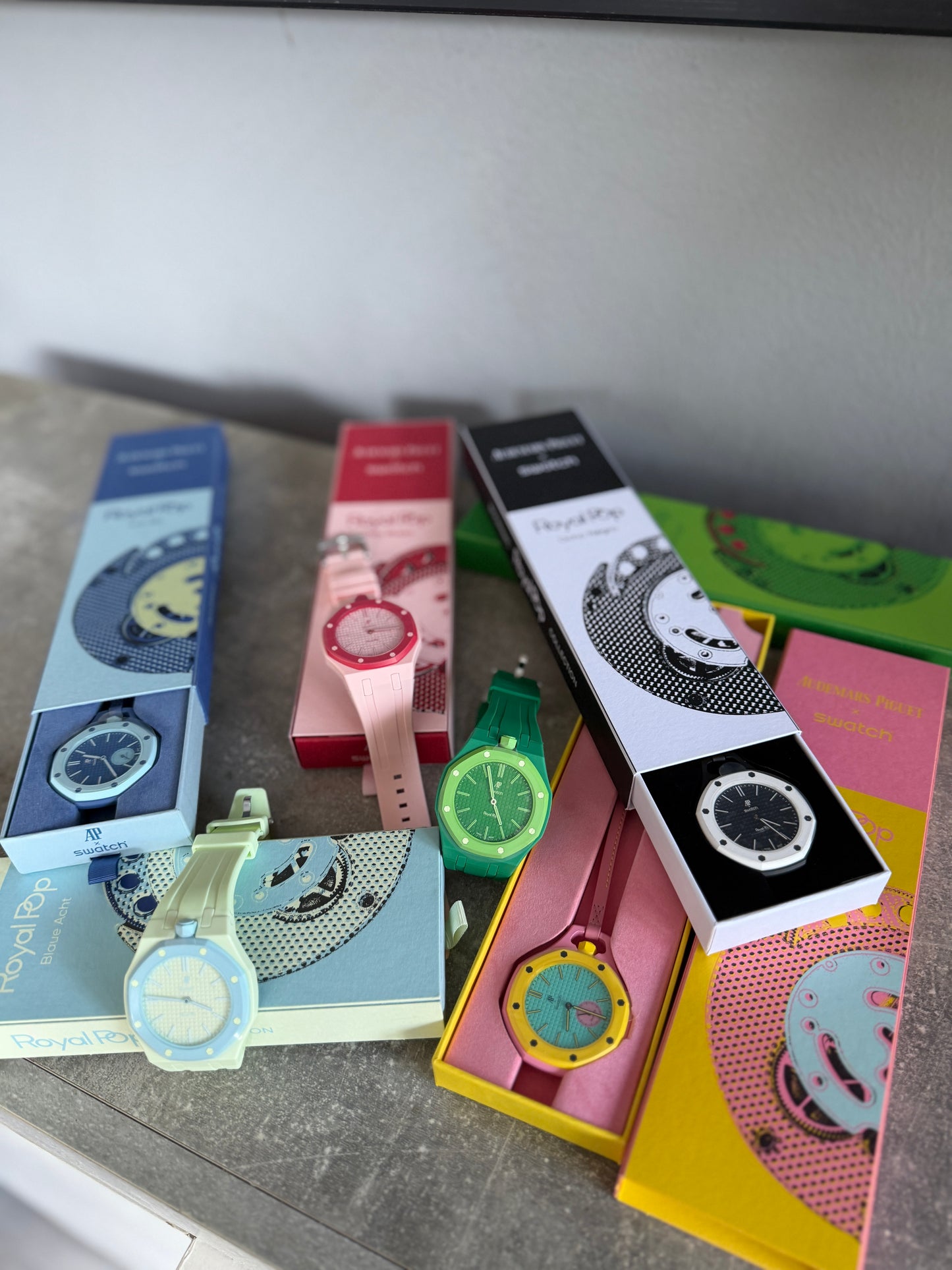 Correa de caucho y caja para Swatch x Audemars Piguet Royal Pop