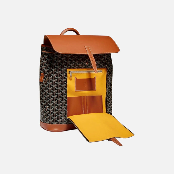 Goyard Alpin MM Backpack Black Tan
