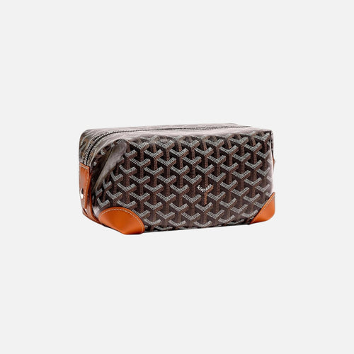 Goyard Bowling 25 Black Tan Toiletry Bag