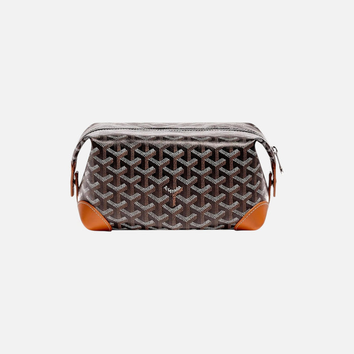 Goyard Bowling 25 Black Tan Toiletry Bag