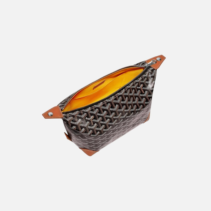 Goyard Bowling 25 Black Tan Toiletry Bag