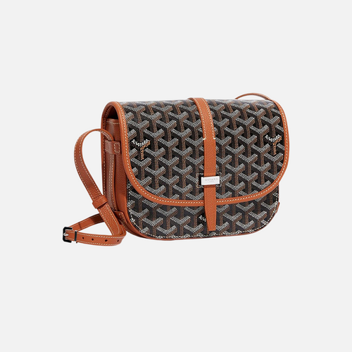 Goyard Goyardine Belvedere II Black/Tan PM Messenger Bag