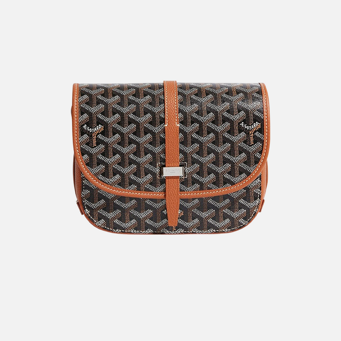 Goyard Goyardine Belvedere II Black/Tan PM Messenger Bag