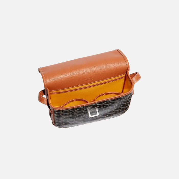 Goyard Goyardine Belvedere II Black/Tan PM Messenger Bag