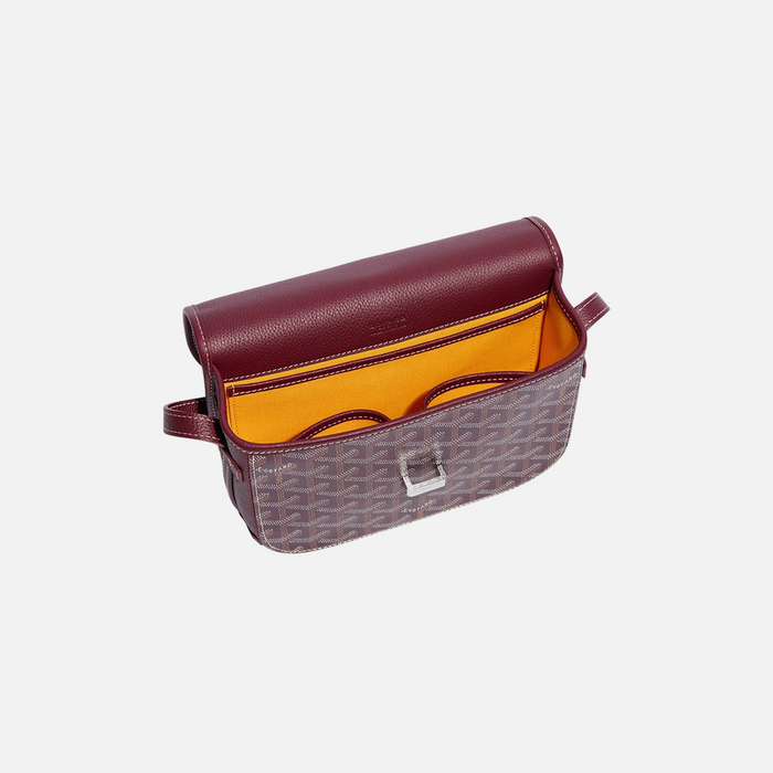 Goyard Goyardine Belvedere II Burgundy PM Messenger Bag